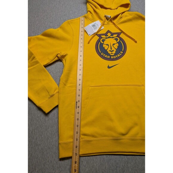 NIKE UTAH ROYALS MEN'S CLUB P.O. YELLOW SOCCER HOODIE SIZE S MEN NWT $75.00 - Picture 3 of 7